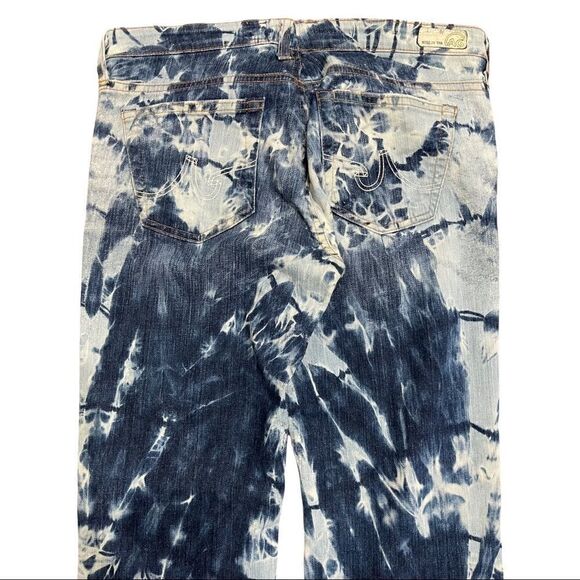 AG Adriano Goldschmied Shibori Dyed Belle Flare Jeans Acid Wash Size 31 - Picture 7 of 13